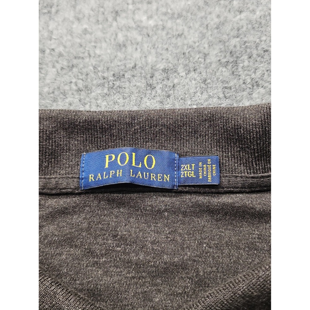 Polo Ralph Lauren Polo Shirt Mens XXL 2XLT Gray Short Sleeve - Picture 9 of 14